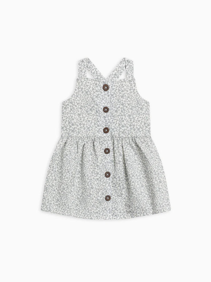 Paloma Linen Button Front Dress - Edna Floral / Mist