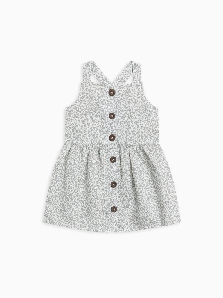 Paloma Linen Button Front Dress - Edna Floral / Mist
